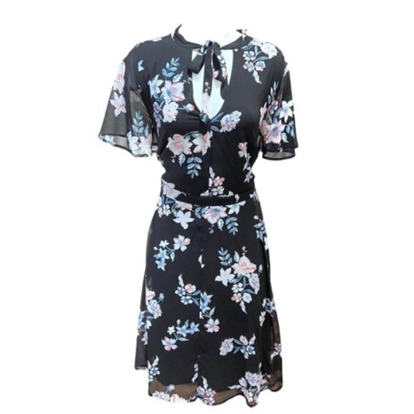 Torrid Floral Print Chiffon Dress Size 18 NWT - Picture 5 of 11